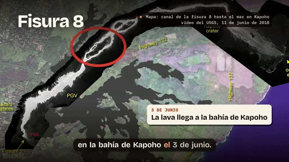 Spanish Kapoho map